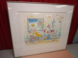 lot 342 image: PETER MAX ZERO AND FLOWERS FRAMED LITHOGRAPH PRINT, SIGNED, LTD. ED. 165300