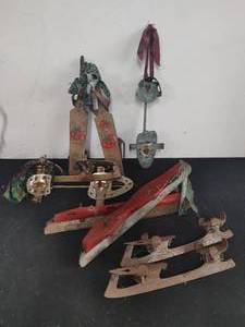Collection of Vintage Ice Skates