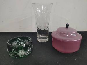 Three Crystal and Glass Items