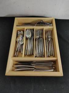 Collection of Towle Silverware with Tray