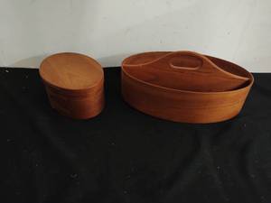 Two Vintage Wood Storage Containers by RJ Monroe