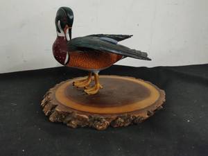 Vintage Hand Carved Wood Bird Dcor