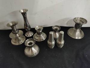 Collection of Pewter Dcor Items