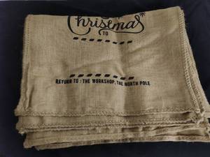 Nine Santa Sacks New with Tag