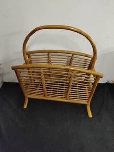 Vintage Bamboo Magazine Rack