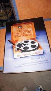 lot 29 image: Framed The 38th Chicago International Film Festival For The Love Of Film Poster--31 34 Tall  x  24 14 Wide