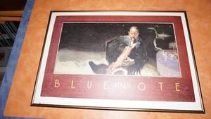 lot 33 image: Framed Blue Note Poster--24 34 Wide  x  17 Tall