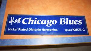 lot 44 image: Framed Plexiglass Kay Chicago Blues Poster--24 14 Wide  x  6 14 Tall