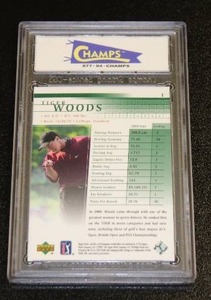 lot 2 image: 2001 Upper Deck Tiger Woods #1 Rookie Card