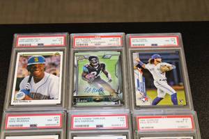 lot 37 image: Graded PSA Baseball Card Lot  9 Cards