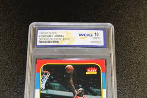 lot 38 image: 1996-97 Fleer Decade of Excellence Michael Jordan WCG 10