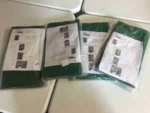 Brand New Lot of FOUR 2 in 1 Garden ApronsDebris Container with Hand Pruner Sets-Great For Fall Cleanup