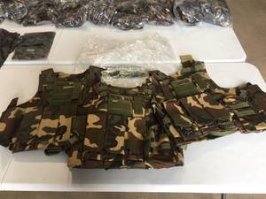 Brand New Lot of THREE Woodland Creek Fishing & Sports Tactical Woodland Camo Vests