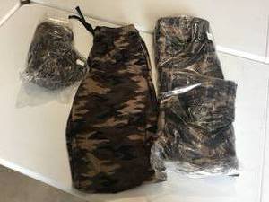 Brand New Lot of Three Woodland Creek Woodland Camo Fleece Pajama Bottoms - XL