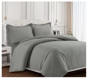 Brand New Tribeca Living Valencia Solid Queen 3 Piece Duvet Cover Set