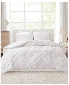 Brand New Intelligent Design Kacie Ruffled 3-Piece FullQueen Coverlet Set