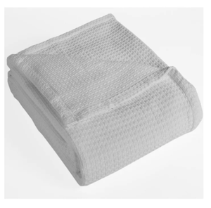 Elite Home Grand Hotel Waffle Knit Cotton Queen Blanket