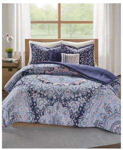 Brand New Intelligent Design Odette 5-Pc. FullQueen Boho Comforter Set