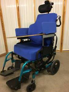 lot 14 image: WOW MSRP $2500 Quickie Iris Tilt-in-Space Wheelchair With Super Comfort Foam Everything & Many Extras - Excellent Condition