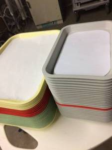 lot 52 image: Lot of Hospital Plastic Serving Trays