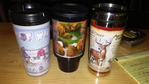 lot 24 image: 3 unused thermal mugs - man style.