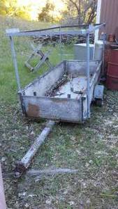 lot 116 image: Garden  Yard  Farm Trailer cart - tilt bed.