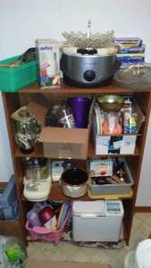 lot 133 image: Shelving unit with contents. Great LOT