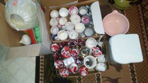 lot 141 image: Rubbermaid, Mallo ware, Jell-O molds, mugs and more.
