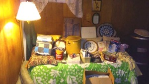 lot 156 image: Bed Frame and contents.
