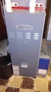 lot 171 image: 75,000 BTU Furnace and air conditioner - all components. Bring Tools.