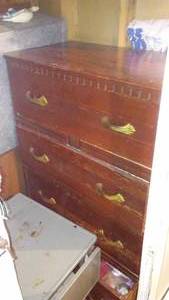 lot 173 image: Tall dresser and media cart.