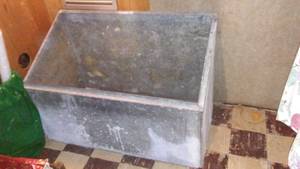 lot 176 image: Metal Wood  Storage Box