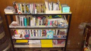 lot 180 image: Metal Bookcase With Contents.