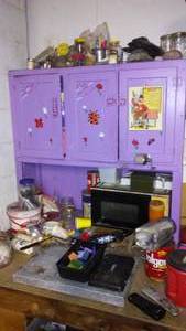 lot 214 image: Heavy Duty Work Bench and Contents.