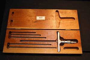 lot 7 image: Scherr Tumico Depth Gage in wood box USA