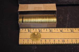 lot 47 image: 100 count lot of Brass Marking Tags