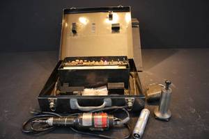 lot 64 image: Dumore Electric Rotary Tool with Accessories in Metal Toolbox