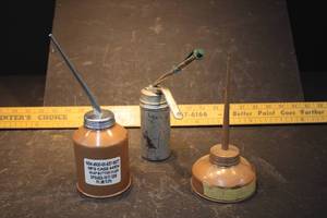 lot 86 image: 3 Assorted Oiler Cans