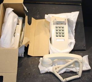 lot 109 image: Lot of 2 Vintage Wall Hanging Phones