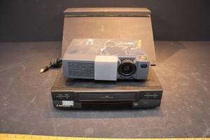 lot 116 image: Mitsubishi VCR, model HS-U110 and Boxlight CP73li Projector