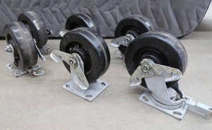 6 HEAVY DUTY CASTORS