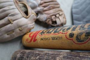 VINTAGE BATS AND GLOVES