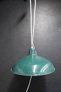 16 PORCELAIN  GREEN AND WHITE HANGING LIGHT