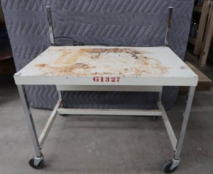 METAL ROLLING TABLE WITH ELECTRICAL PLUG