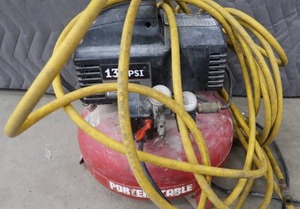 PORTER CABLE AIR COMPRESSOR WITH AIR HOSE