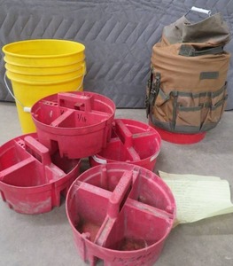 BUCKETS  BUCKET INSERTS  BUCKET FULL OF TOOLS