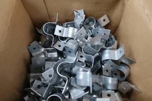 NEW BOX OF 12 TWO HOLE PIPE STRAPS
