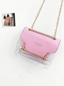 PU Chain Bag With Inner Pouch