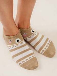 5pairs Ear Decor Cartoon Graphic Ankle Socks