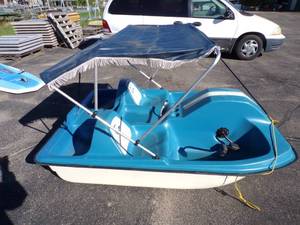 Paddle Boat with Bimini Cover